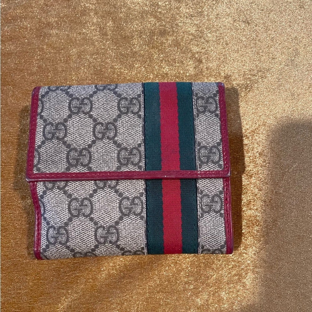 Gucci monogram bifold wallet